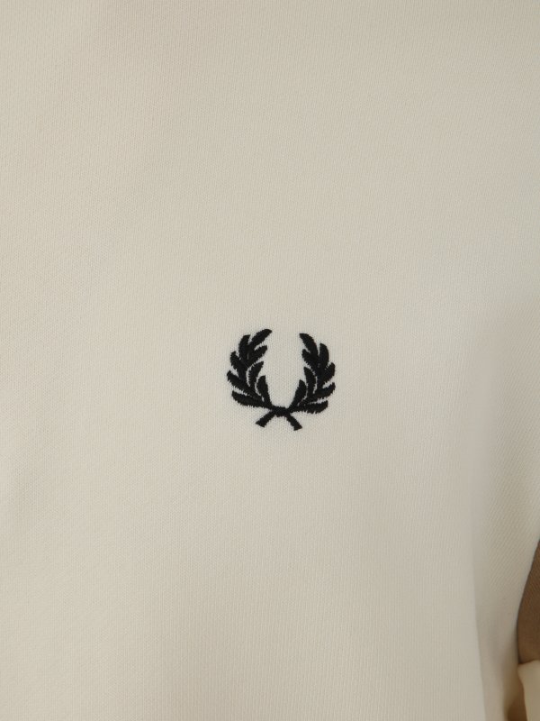 iKRIX FRED PERRY: Sweatshirts & Sweaters - Fp tipped sleeve half zip sweat