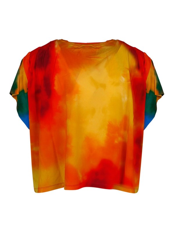 PACO RABANNE: t-shirts online - Tie dye patterned crew neck T-shirt