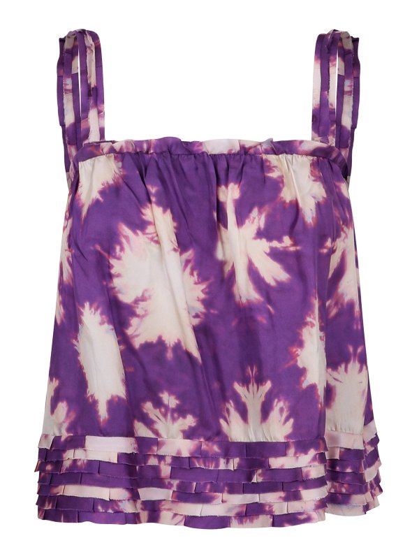 ULLA JOHNSON: Tops & Tank tops - Printed silk top