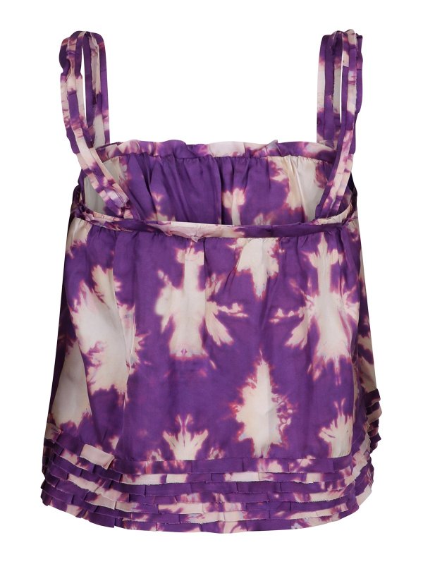 ULLA JOHNSON: Tops & Tank tops online - Printed silk top