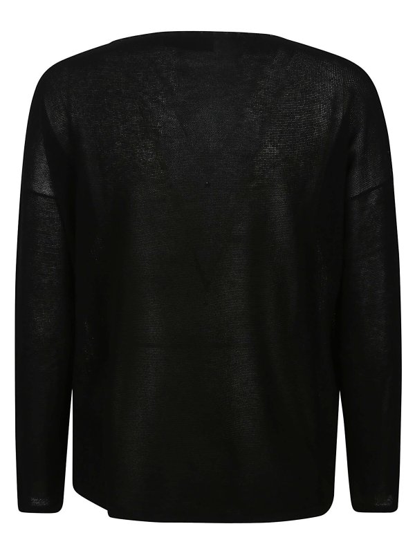 CIVIDINI: Strickpullover mit Rundhalsausschnitt online - Rundhalspullover - Schwarz