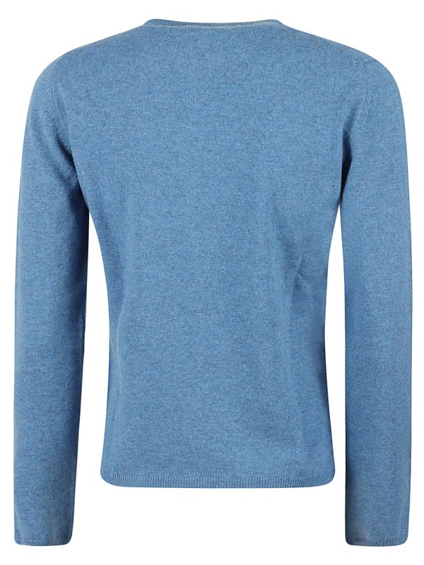 eleven88: Strickpullover mit Rundhalsausschnitt online - Rundhalspullover - Hellblau