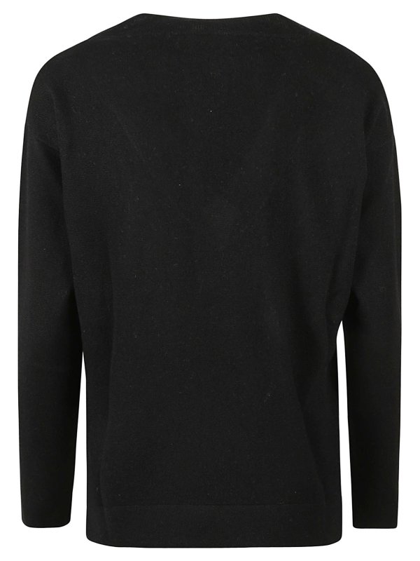 eleven88: Strickpullover mit V-Ausschnitt online - V-Pullover - Schwarz