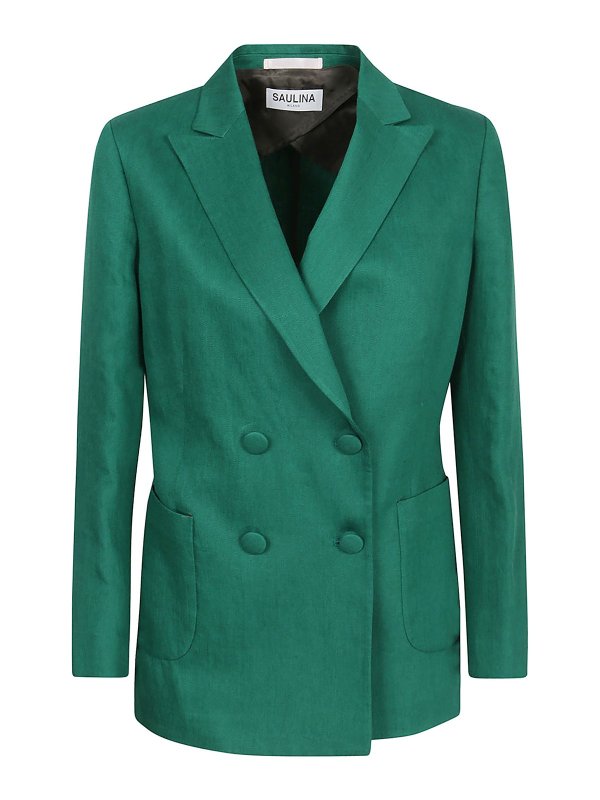 SAULINA: ブレザー - ブレザー - 緑