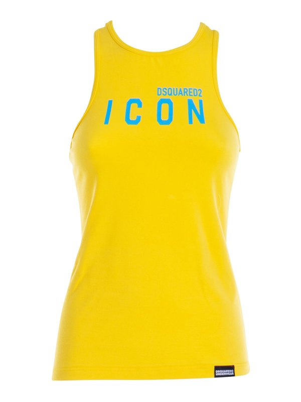 DSQUARED2: Tops y camisetas sin mangas - Top - Amarillo