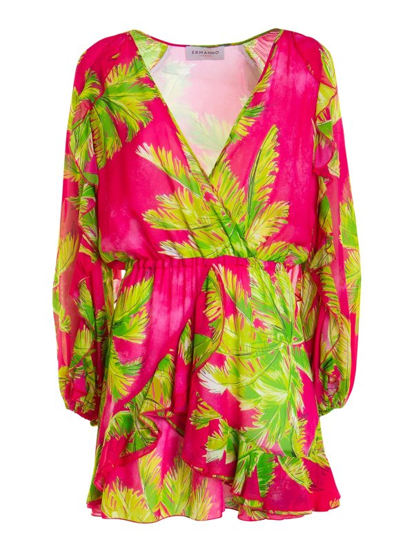 Ermanno by Ermanno Scervino: Vestidos media pierna - Vestido Midi - Fucsia