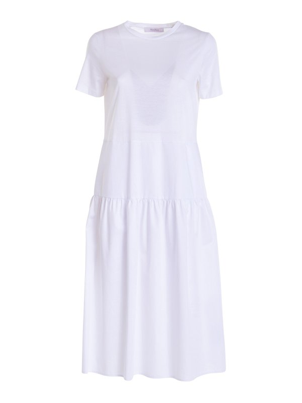 Max Mara: ニーレングスドレス - 膝丈ドレス - 白