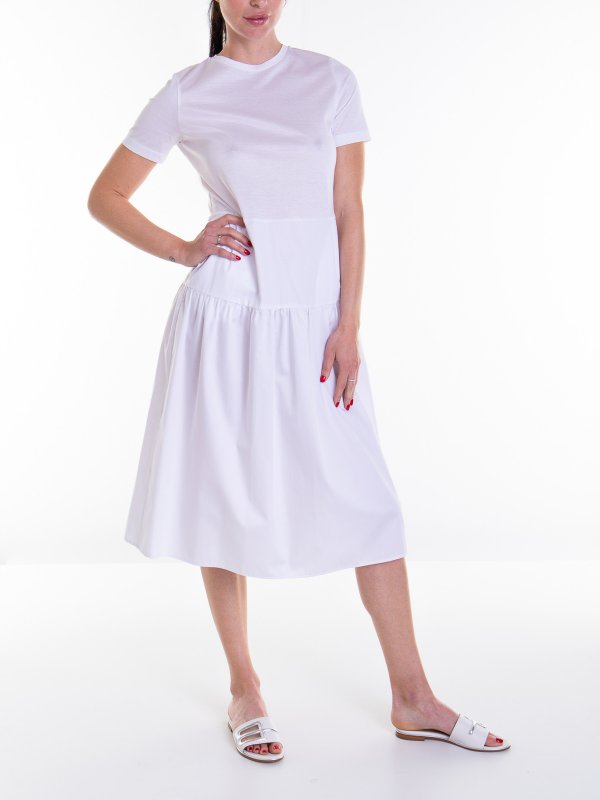 The Best Shops Max Mara: ニーレングスドレス - 膝丈ドレス - 白