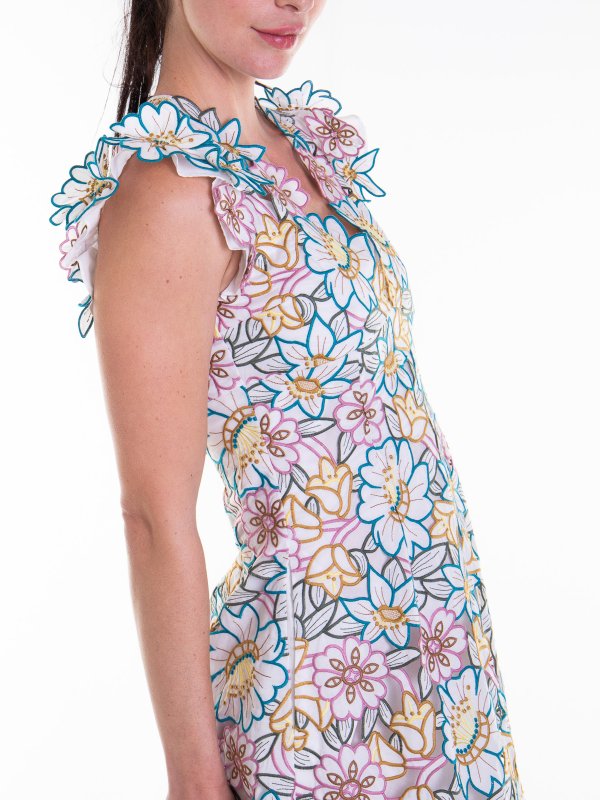 VALENTINO RED buy online 膝丈ドレス - マルチカラー