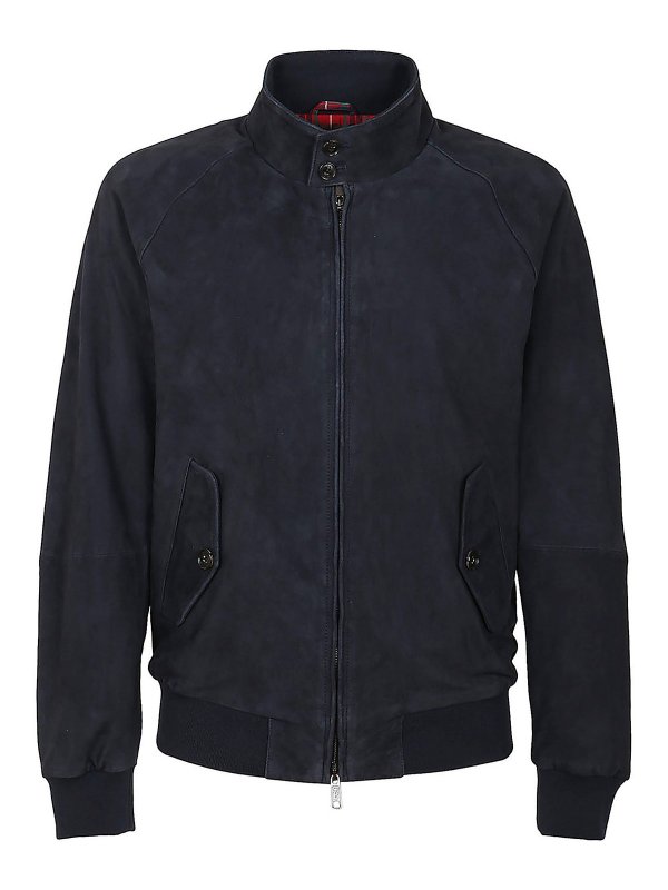 BARACUTA: Vestes en cuir - Blouson En Cuir - Bleu