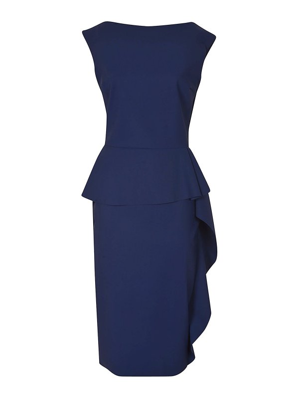 CHIARA BONI: ニーレングスドレス - 膝丈ドレス - ブルー