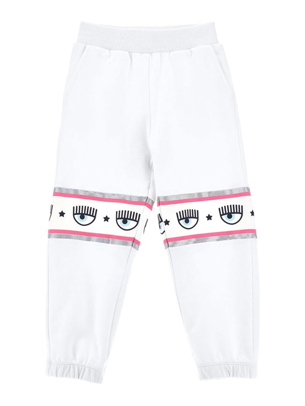 CHIARA FERRAGNI: スウェットパンツ - トラックスーツ ボトムス - 白