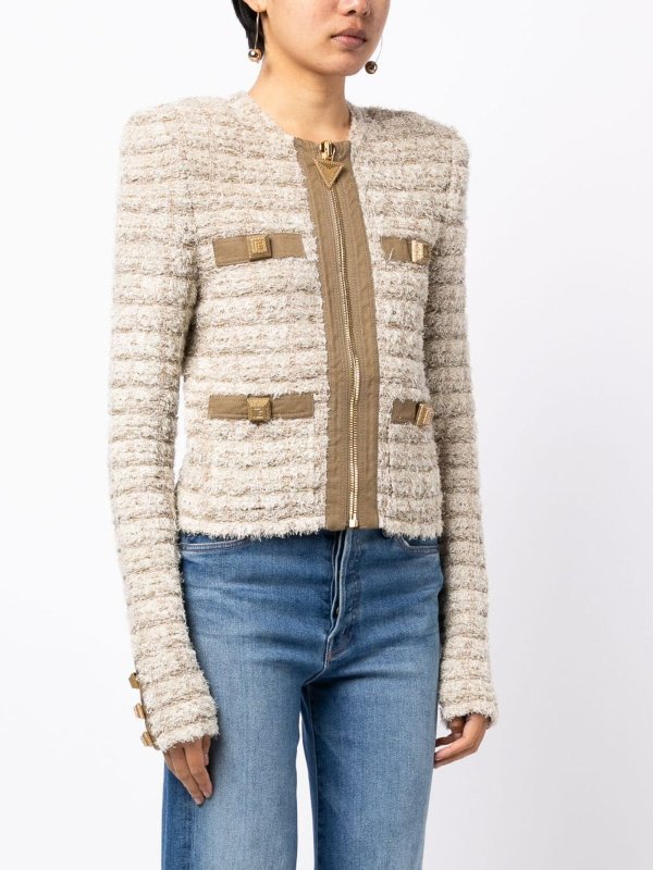 Tweed cardigan shop online: Balmain