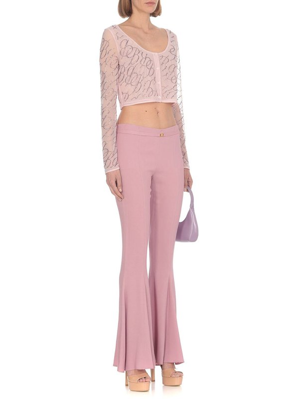 BLUMARINE: Tops & Tank tops online - Logo cropped top