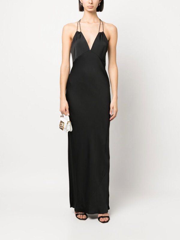 Abito lungo con scollo a V shop online: CALVIN KLEIN