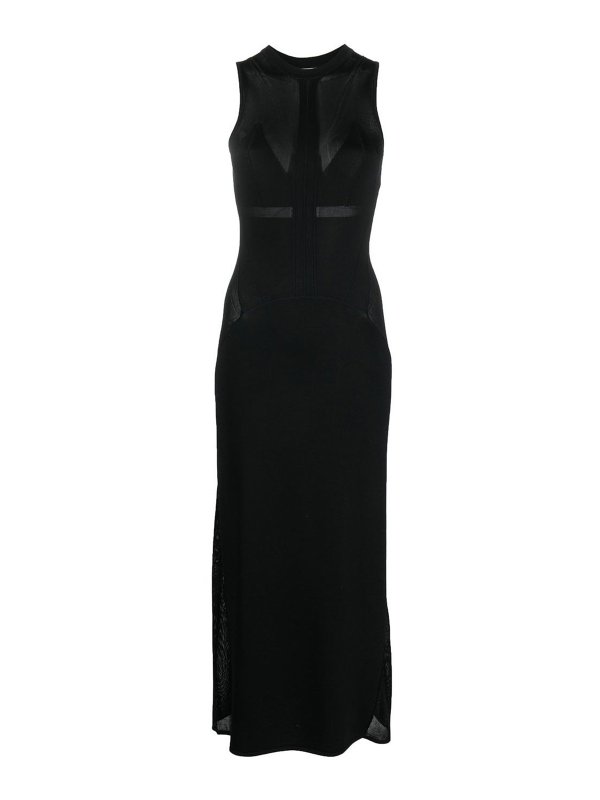 CALVIN KLEIN: maxi dresses - Sheer effect dress