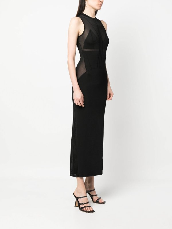 CALVIN KLEIN: maxi dresses online - Sheer effect dress
