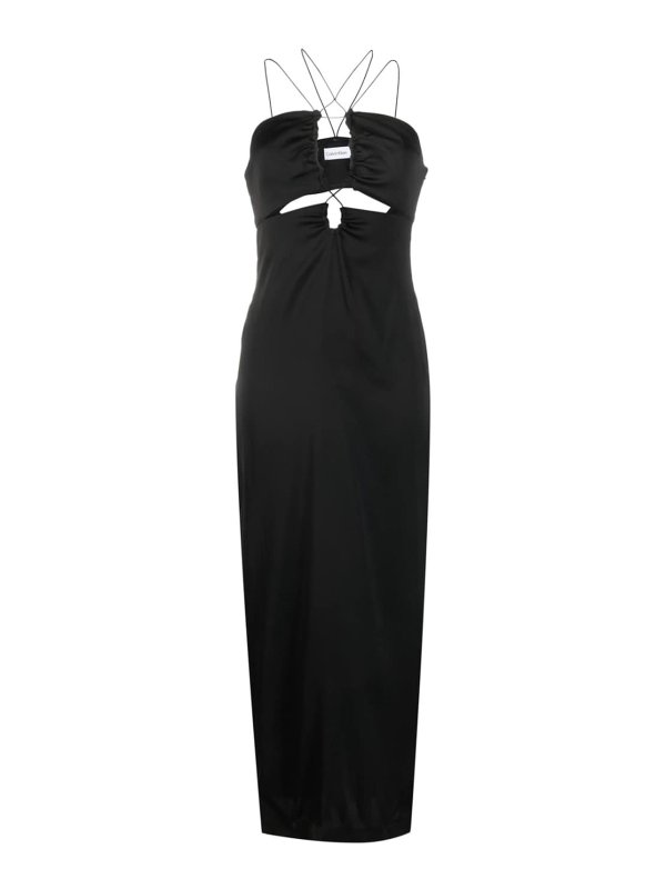 CALVIN KLEIN: maxi dresses - Crossed long dress