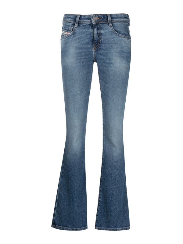 DIESEL: ストレートジーンズ - ストレートジーンズ - ライトウォッシュ