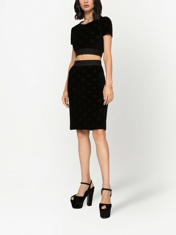 Jupe Midi - Noir shop online: DOLCE & GABBANA