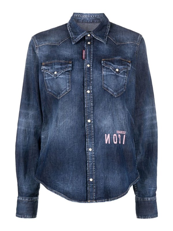 DSQUARED2: Camisas - Camisa - Lavado Claro