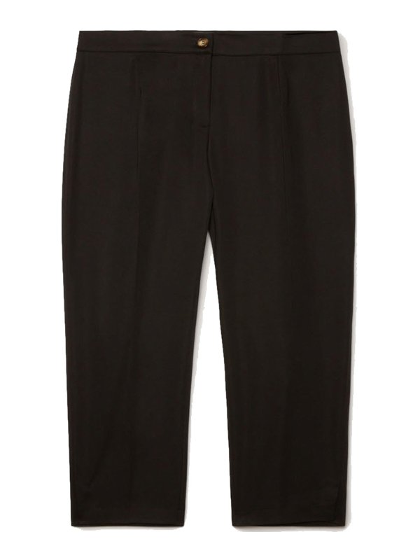 ELENA MIRO`: カジュアルトラウザー - カジュアルパンツ - 黒