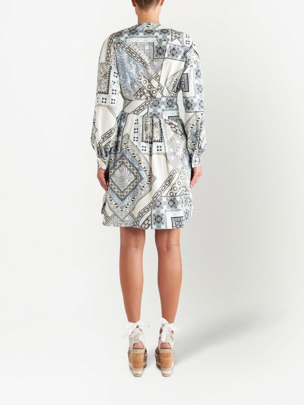 膝丈ドレス - 白 Replica 
online: ETRO