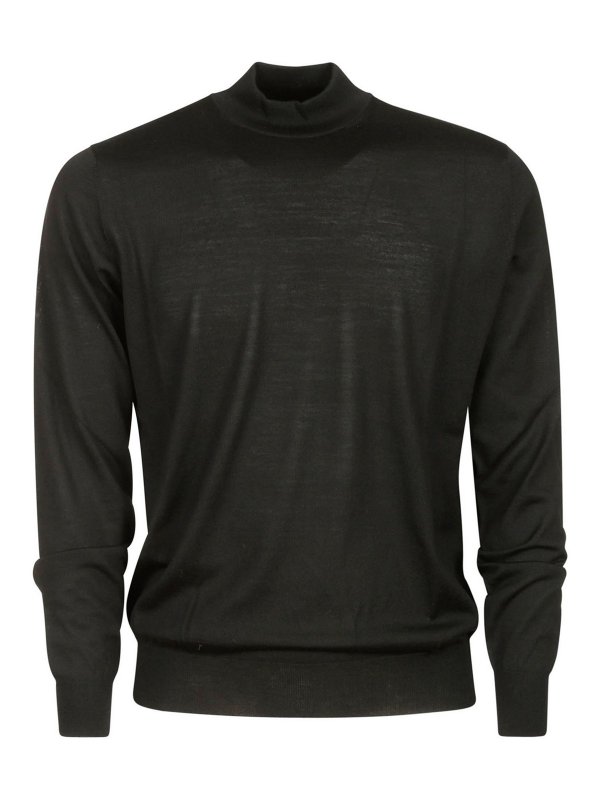 HINDUSTRIE: crew necks - Mockneck ls royal merino