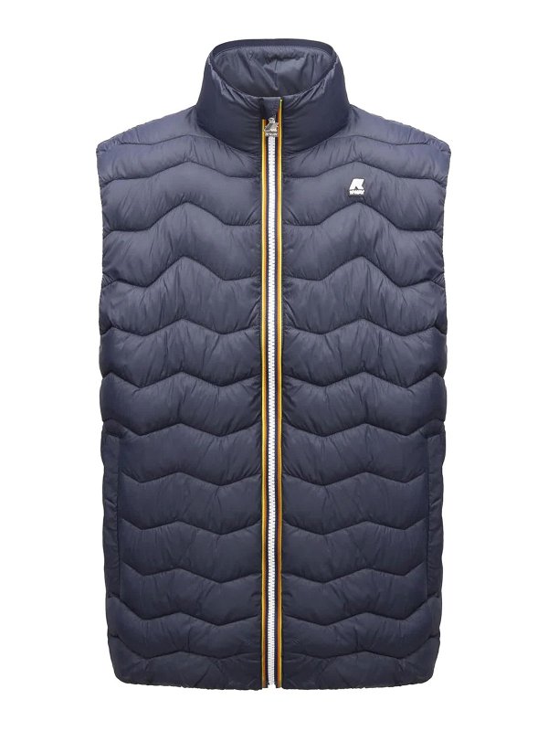 K-WAY: Kurze Daunenjacken - Weste - Blau