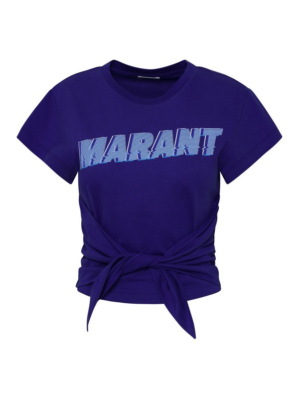 ISABEL MARANT: Tシャツ - ポロシャツ - ブルー