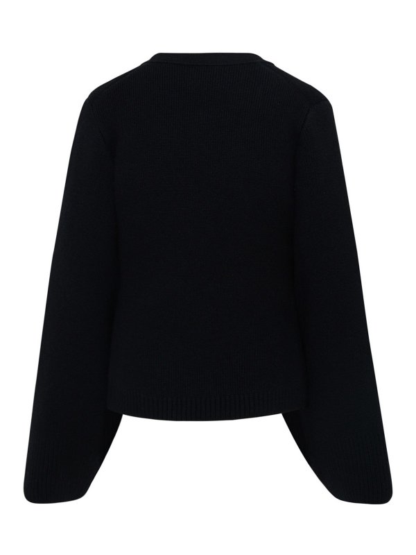 iKRIX KHAITE: crew necks - Cardigan scarlet in cashmere nero