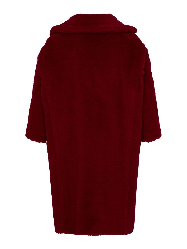 iKRIX Max Mara: knee length coats - Red wool blend teddy coat