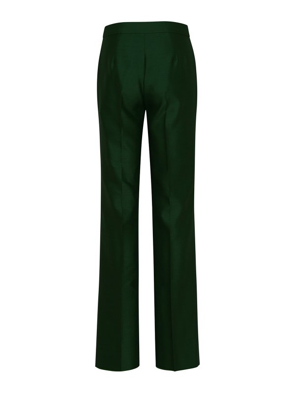 The Best Shops Max Mara: casual trousers - Zelia trousers in green wool blend