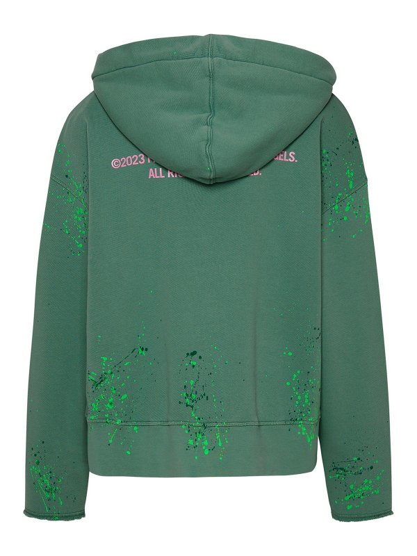 iKRIX Palm Angels: Strickpullover mit Rundhalsausschnitt - Rundhalspullover - Grün