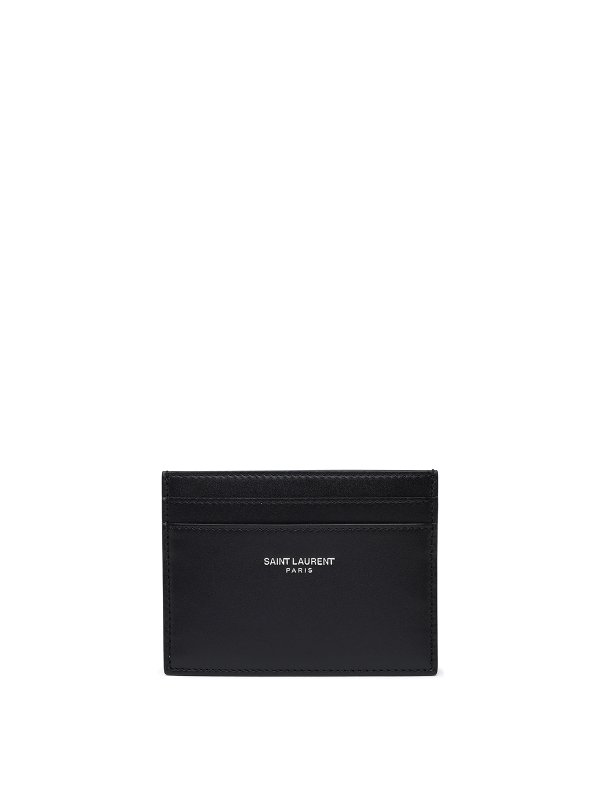 SAINT LAURENT: wallets & purses - Card holder in black leather
