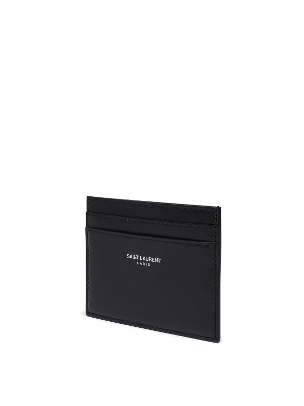 SAINT LAURENT: wallets & purses online - Card holder in black leather