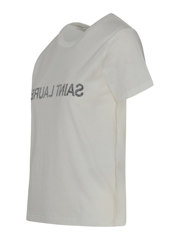 SAINT LAURENT: polo shirts online - Cotton T-shirt