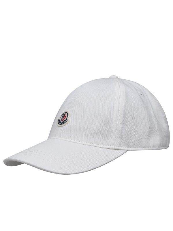 MONCLER: cappelli online - Cappello in cotone bianco
