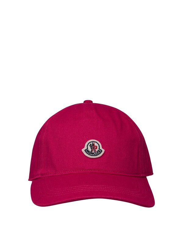 MONCLER: hats & caps - Fuchsia cotton hat