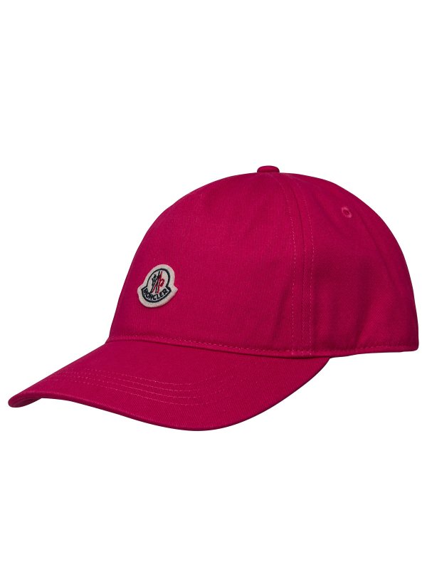 MONCLER: hats & caps online - Fuchsia cotton hat