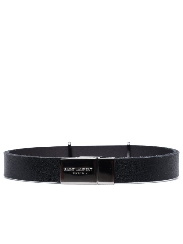 iKRIX SAINT LAURENT: Bracelets & Bangles - Black leather opyum bracelet