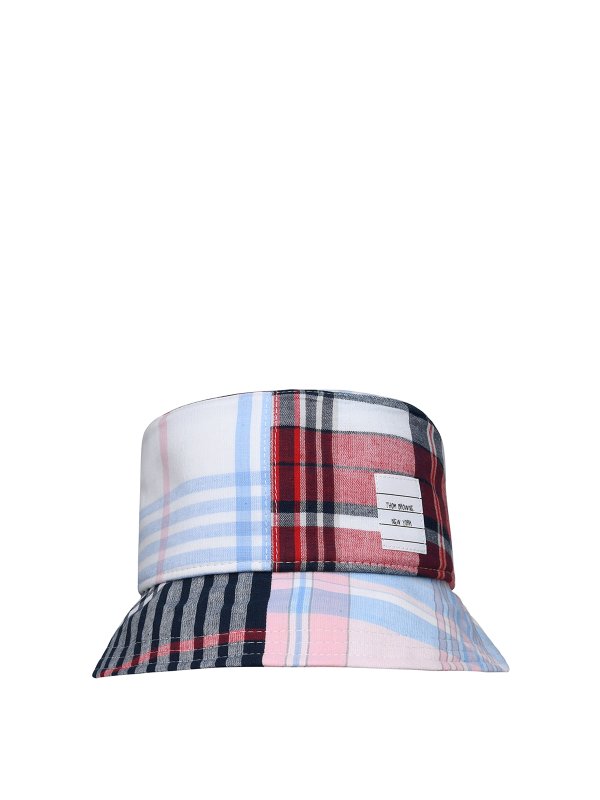 THOM BROWNE: hats & caps - Multicolor cotton hat