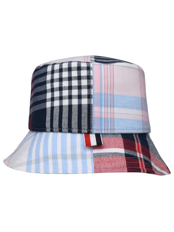 Multicolor cotton hat shop online: THOM BROWNE
