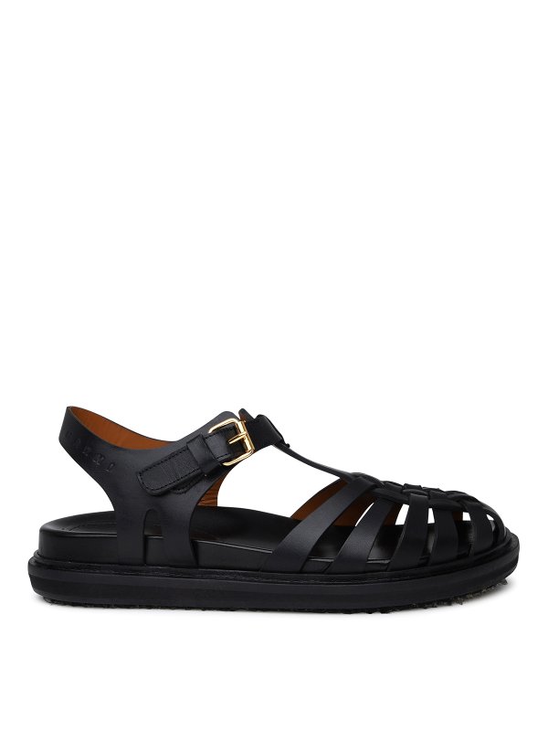 Marni: Sandalen - Sandalen - Schwarz