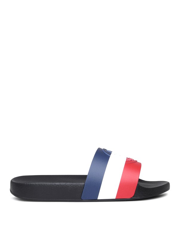 MONCLER: Mokassins und Slippers - Slippers - Blau