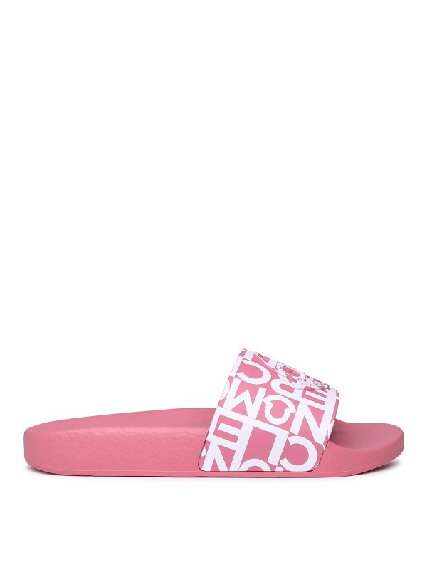 MONCLER: flip flops - Pink rubber jeanne slippers