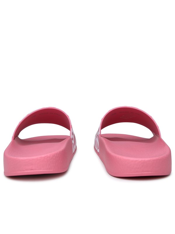 Pink rubber jeanne slippers shop online: MONCLER