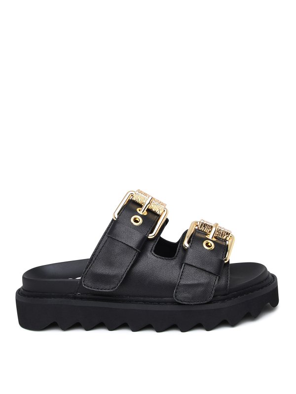 MOSCHINO: Loafers & Slippers - Slipper in black leather
