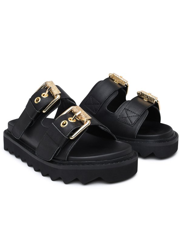 MOSCHINO: Loafers & Slippers online - Slipper in black leather