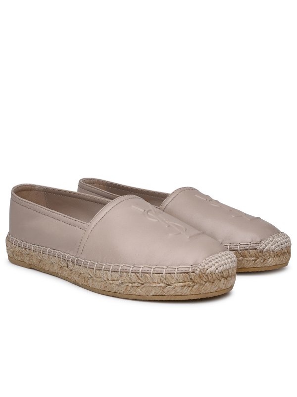 SAINT LAURENT: flat shoes online - Espadrillas in leather